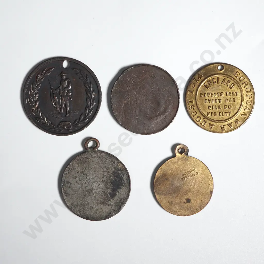 Five WW1 New Zealand Medalets Image 1++