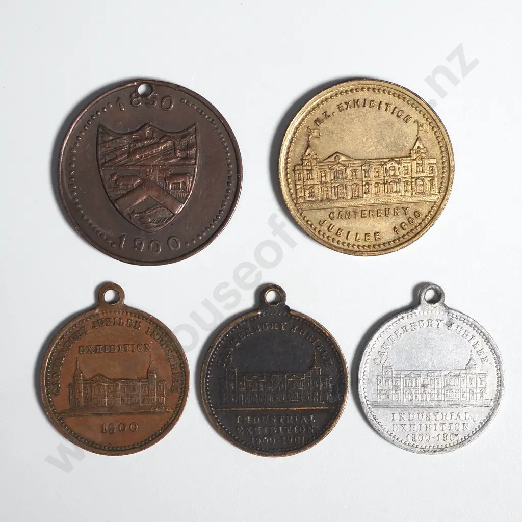 5 1900 Canterbury Jubilee Medalets Image 1++