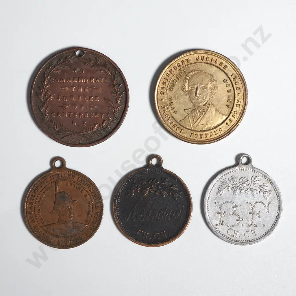 5 1900 Canterbury Jubilee Medalets Image 1++