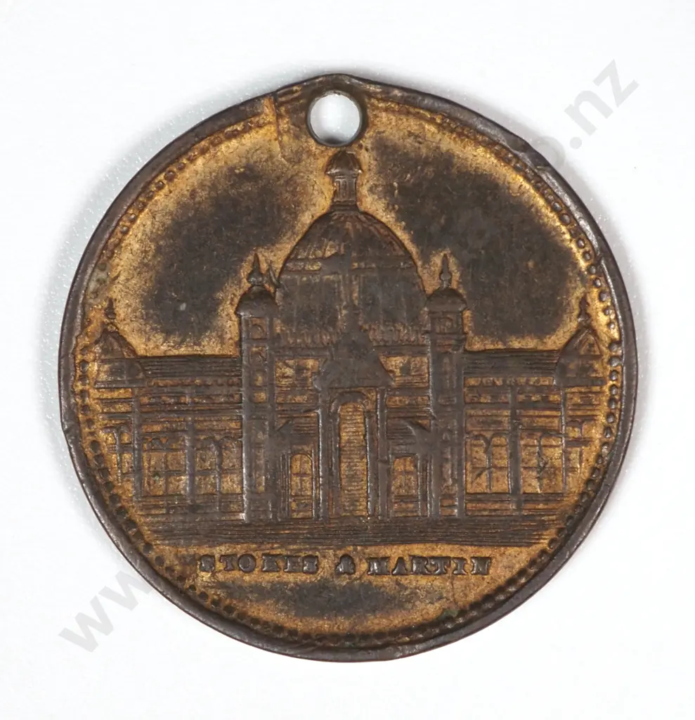 1889-90 South Seas Exhibition Gilt Metal Medalet: Morel 1889-90/6 Image 1++