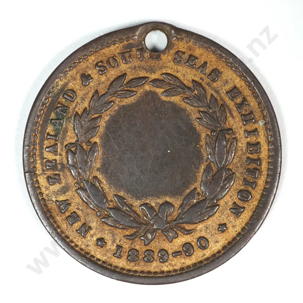 1889-90 South Seas Exhibition Gilt Metal Medalet: Morel 1889-90/6 Image 1++