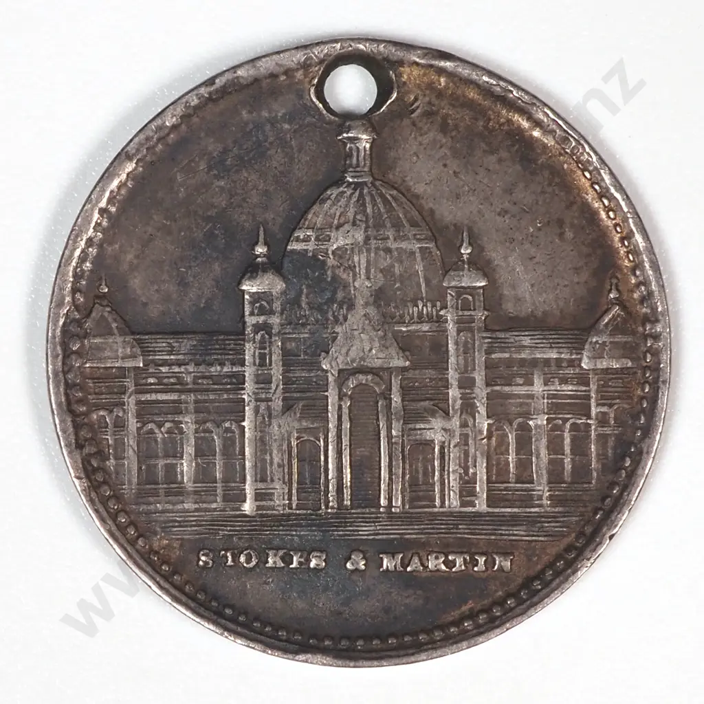 1889-90 South Seas Exhibition Medalet in Silver: Morel 1889-90/6 (Holed) Image 1++