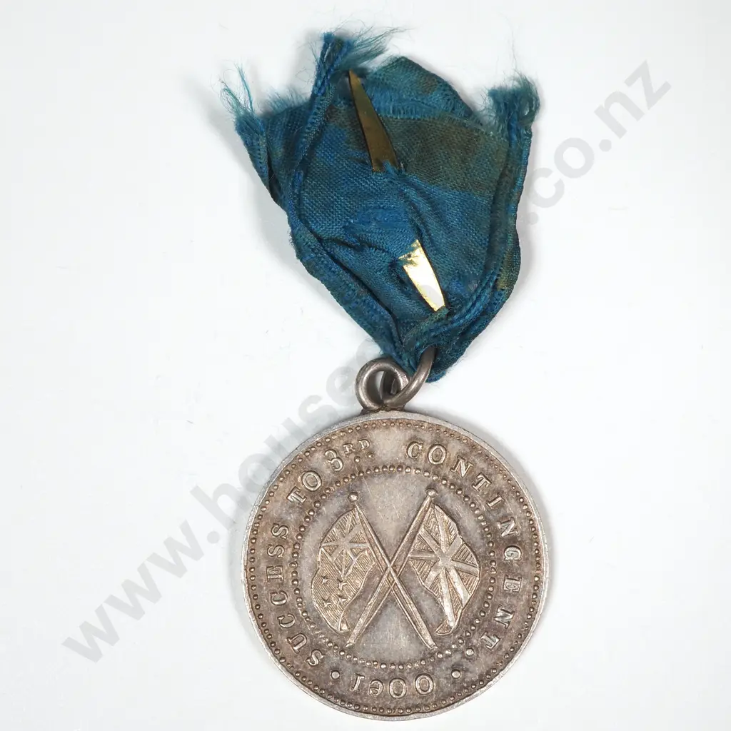 1900 South African Transvaal War Silver Medal to Commemorate the Departure of the Third Contingent: Morel 1900/10 Image 1++