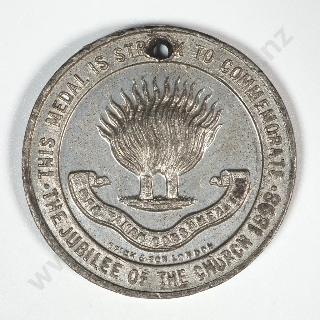 1898 Presbyterian Church of Otago & Southland Silver Jubilee White Metal Medal: Morel 1898/8 Image 1++