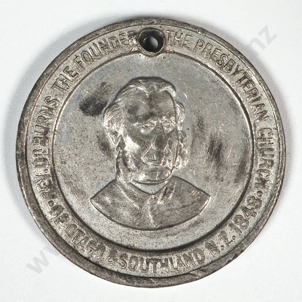 1898 Presbyterian Church of Otago & Southland Silver Jubilee White Metal Medal: Morel 1898/8 Image 1++