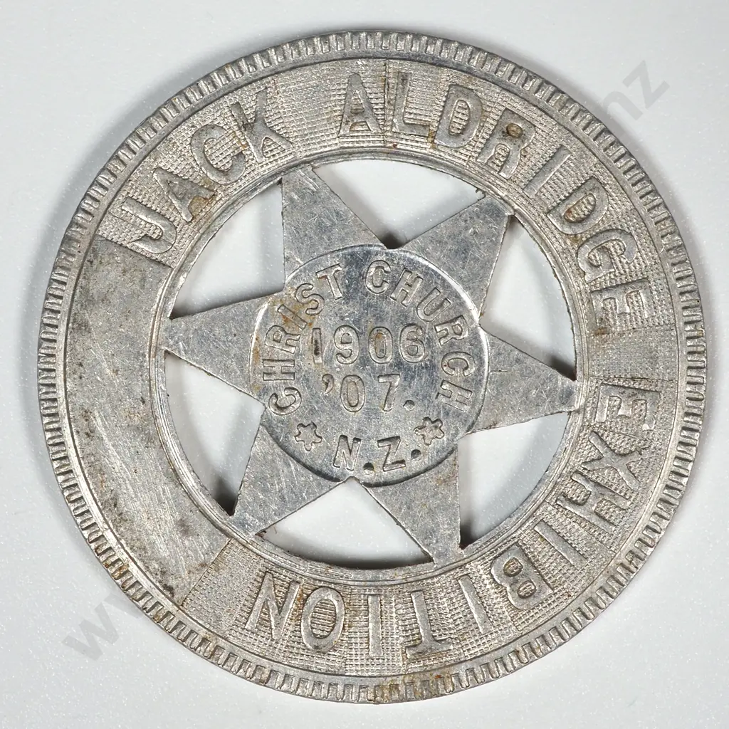 1906-7 International Exhibition Aluminium Medal - Jack Aldridge Exhibition: 1906-07/5 Image 1++
