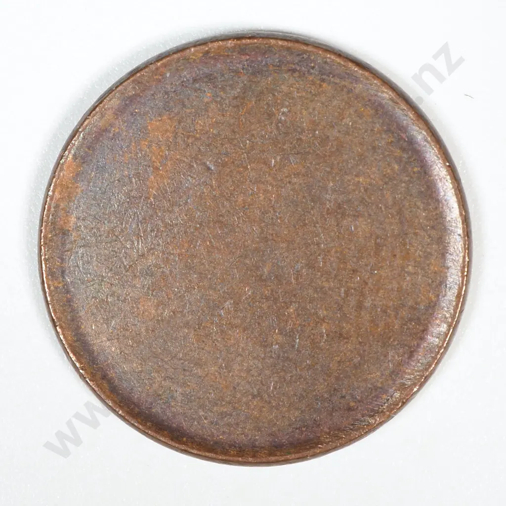 Error Coin: Blank Planchet 21.1mm New Zealand Elizabeth II Two Cent Coin Image 1++
