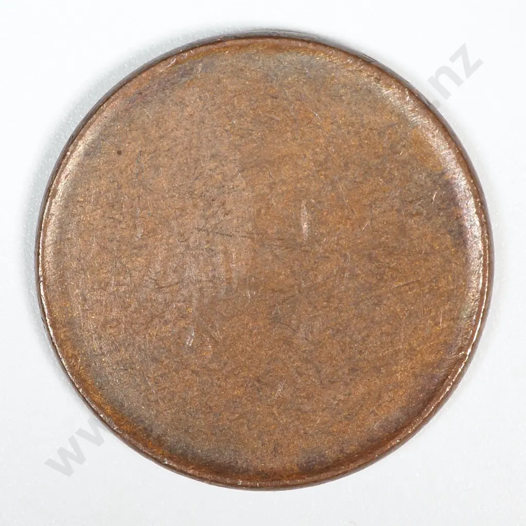 Error Coin: Blank Planchet 21.1mm New Zealand Elizabeth II Two Cent Coin Image 1++