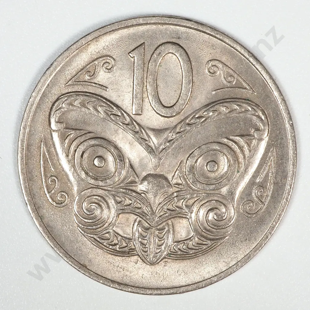 Error Coin: New Zealand Elizabeth II Ten Cent w Split Planchet Image 1++