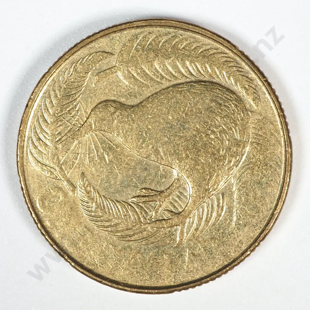 Error Coin: New Zealand Elizabeth II One Dollar w Filled Die Image 1++