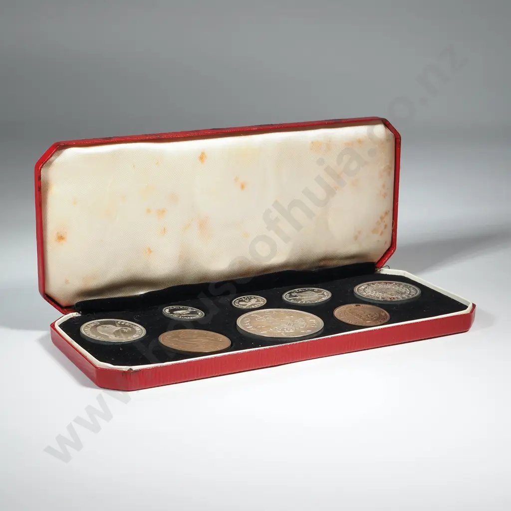 1953 New Zealand 8 Coin Proof Set Image 1++