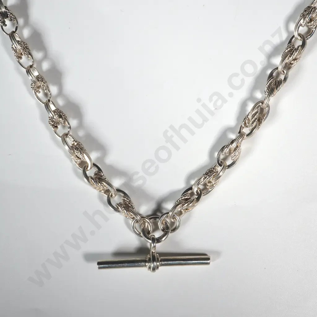Sterling Silver Prince of Wales Link Fob Chain Image 1++