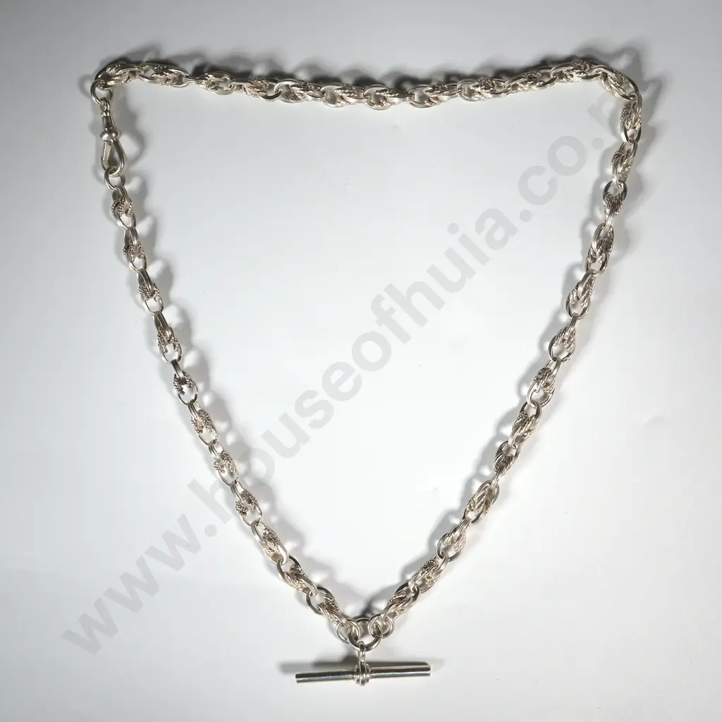 Sterling Silver Prince of Wales Link Fob Chain Image 1++