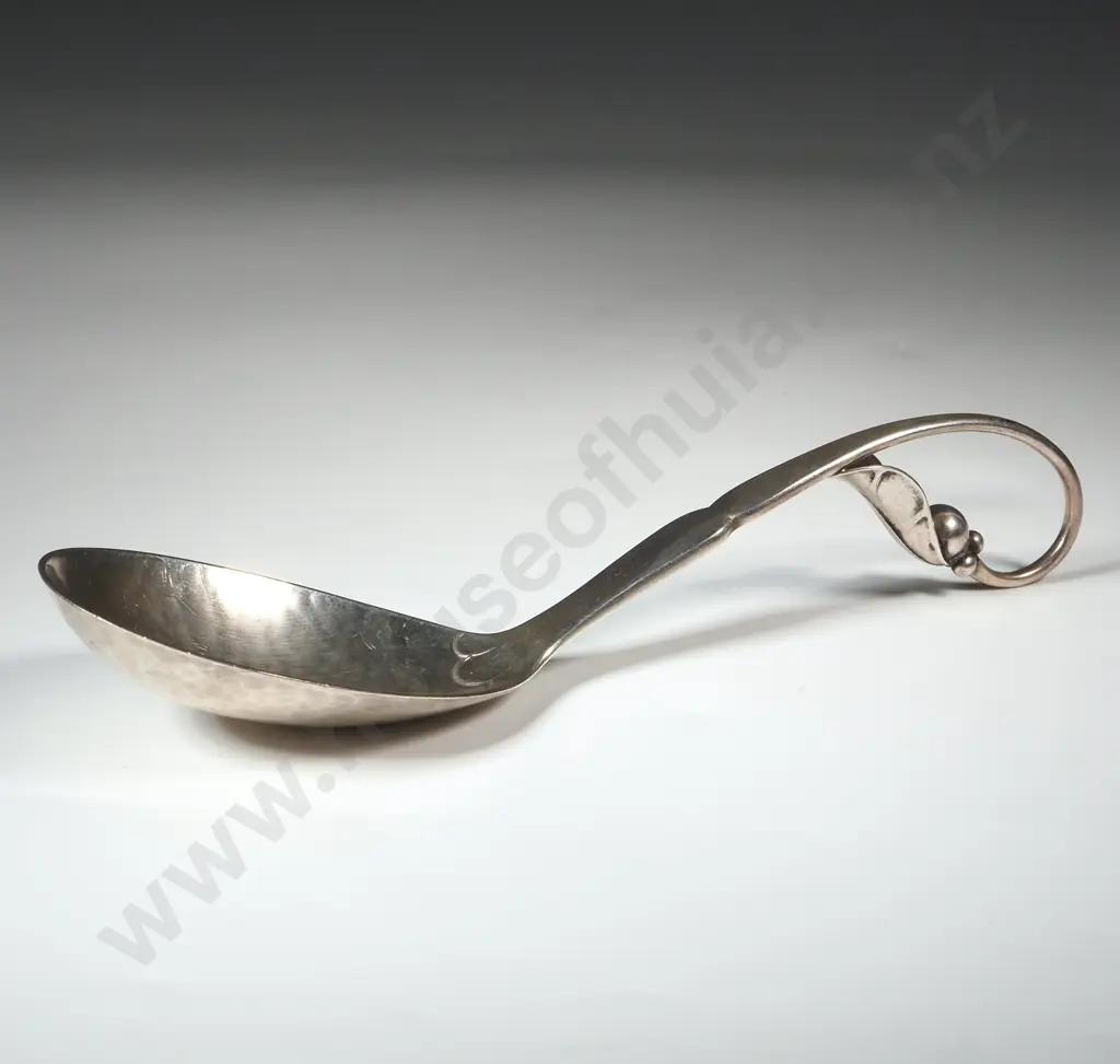Georg Jensen Sterling Silver Caddy Spoon w Detailed Decoration Image 1++