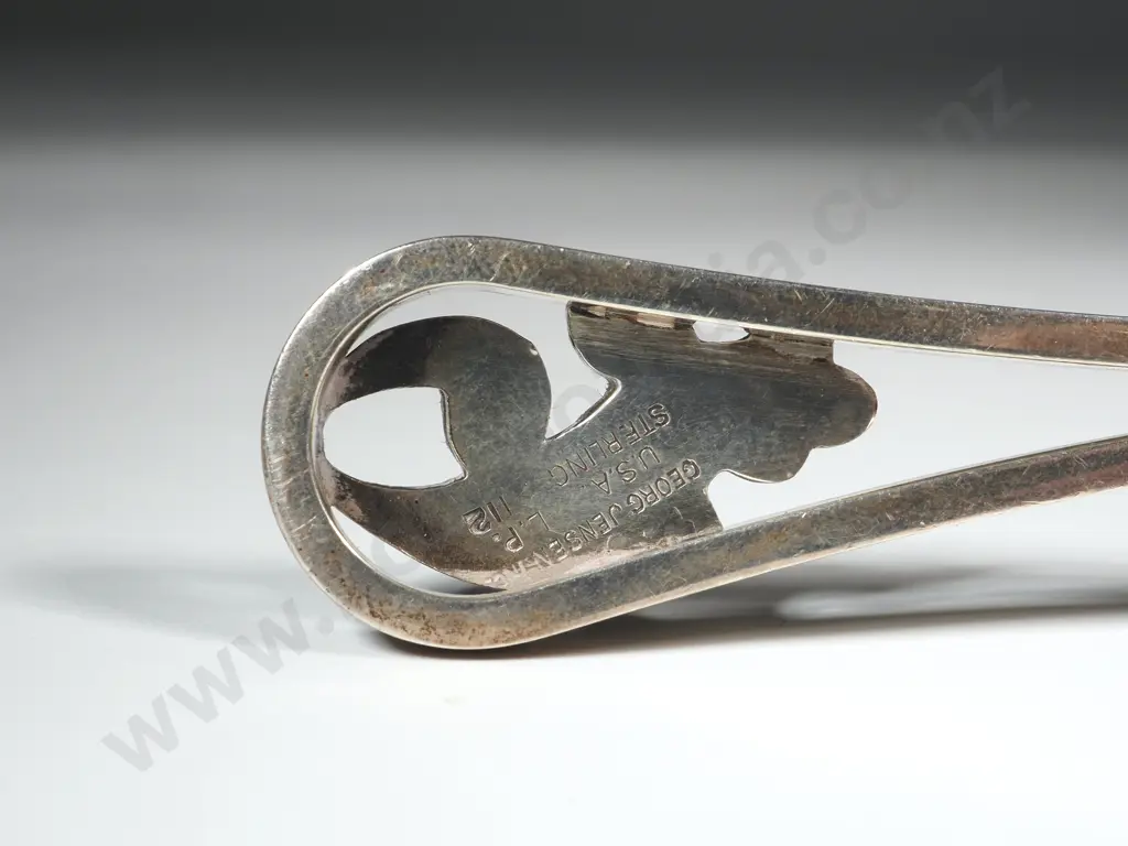 Georg Jensen Sterling Silver Caddy Spoon w Detailed Decoration Image 1++