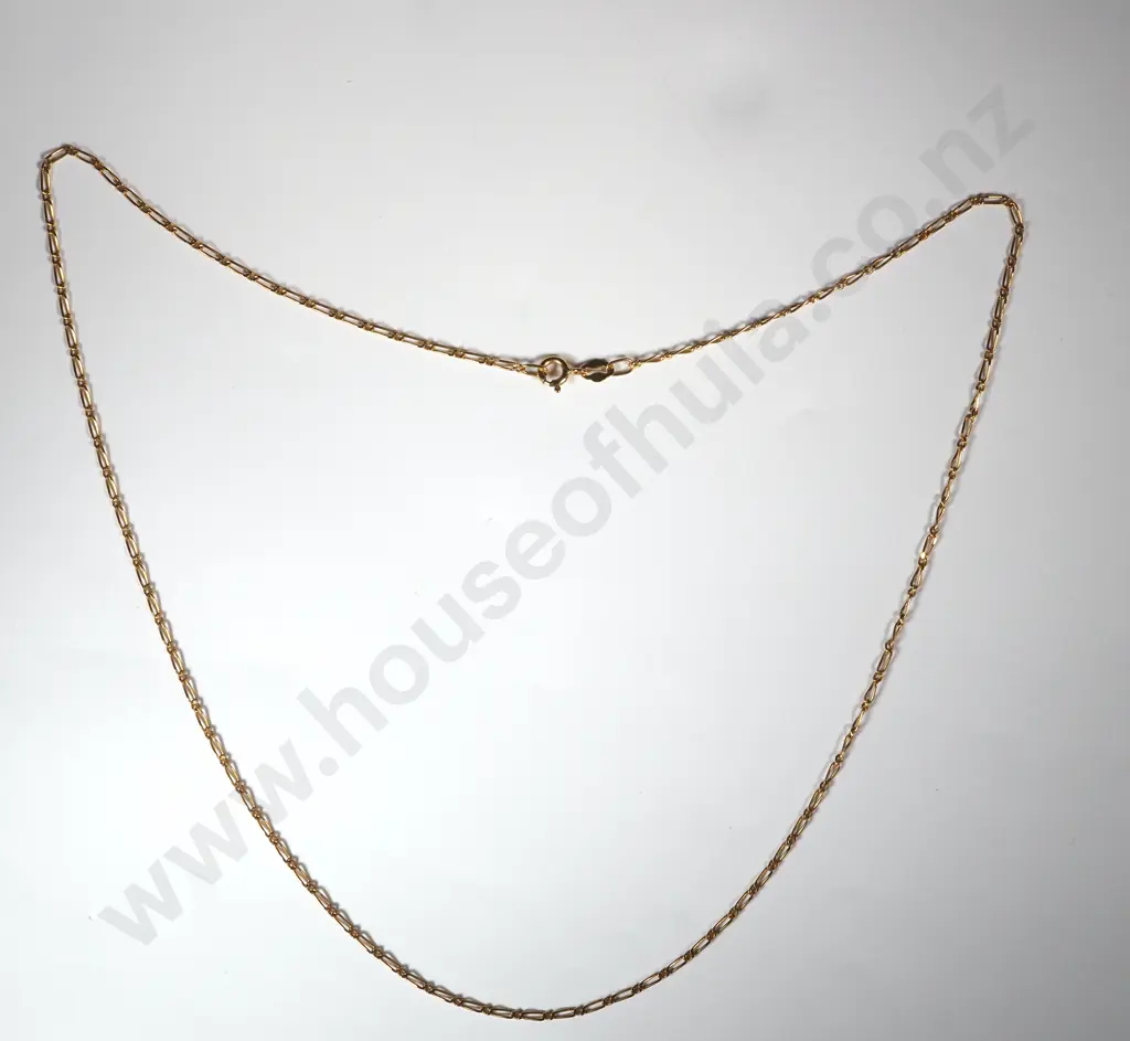 9ct Gold Figaro Link Necklace Image 1++