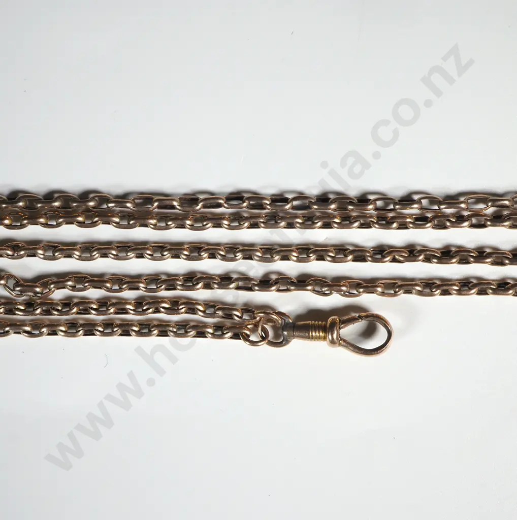 Antique 9ct Gold Muff Chain Image 1++