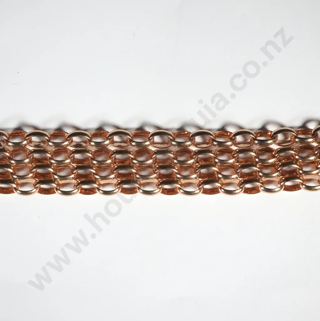 9ct Rose Gold Belcher Link Necklace Image 1++