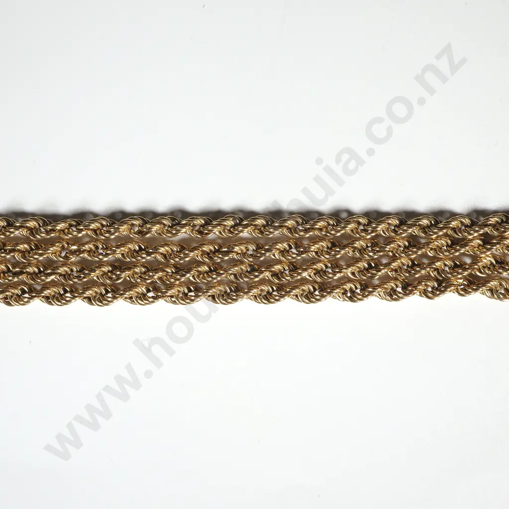 14ct Yellow Gold Rope Link Necklace Image 1++