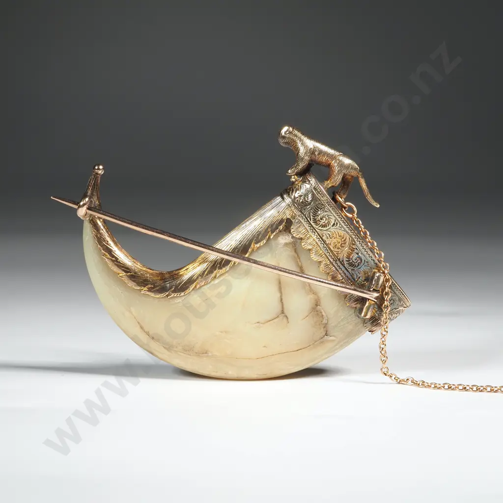 Antique 9ct Gold Tiger Claw Brooch Valued at $2,500.00 Image 1++