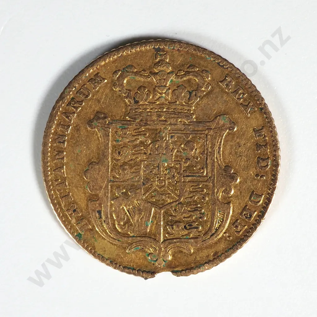 1828 United Kingdom Half Sovereign in Christchurch Petersons Jewellers Period Case Image 1++