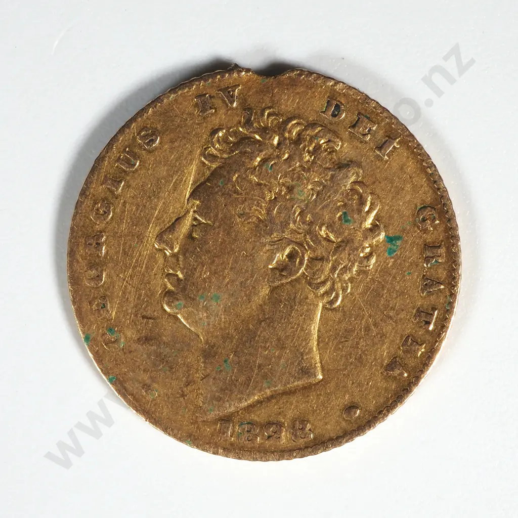 1828 United Kingdom Half Sovereign in Christchurch Petersons Jewellers Period Case Image 1++