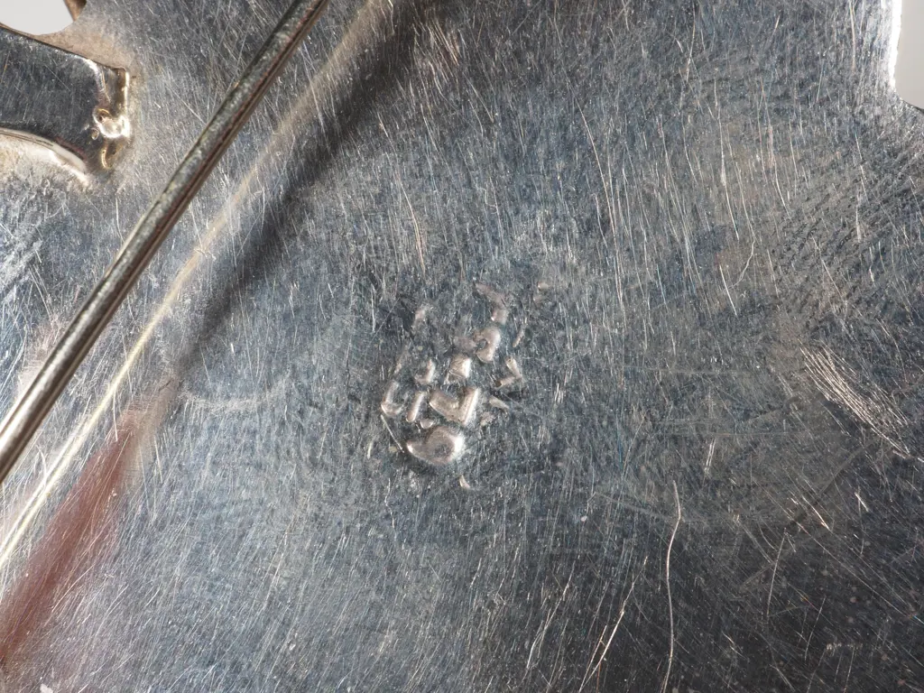 Substantial Mexican Silver Grapes & Leaves Pendant / Brooch Image 1++