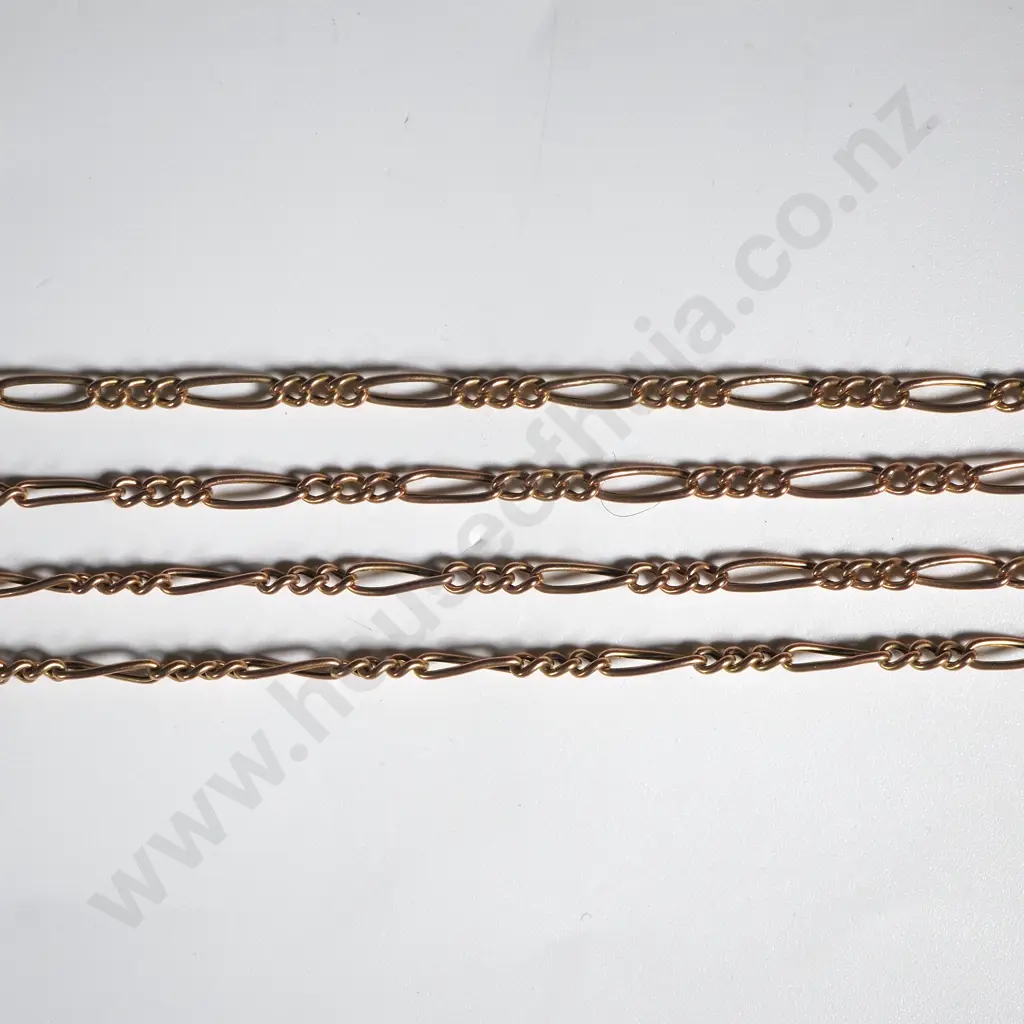 Long 9ct Gold Figaro Necklace Image 1++