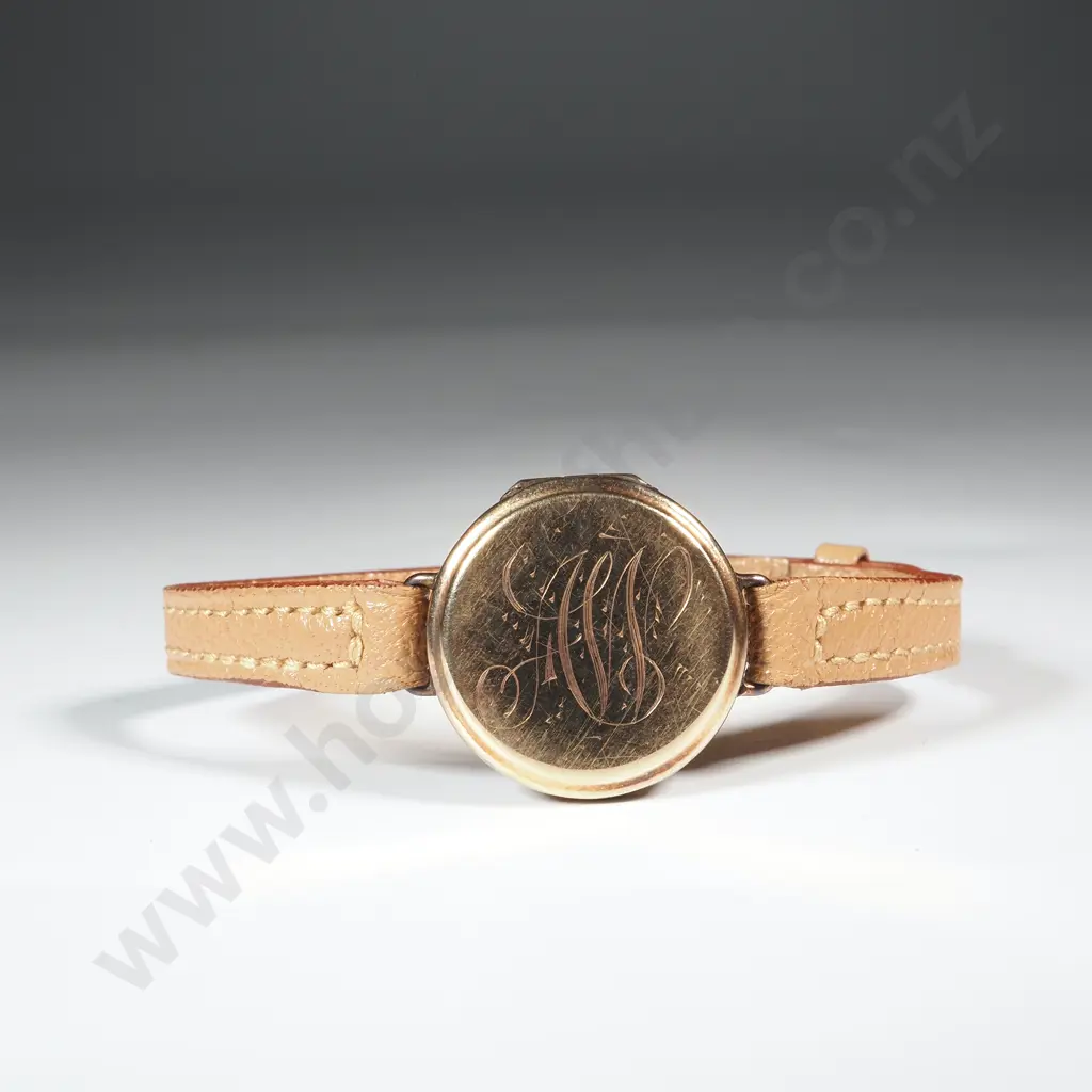 Antique 9ct Gold Watchcase Remembrance Locket Valued at $900 Image 1++