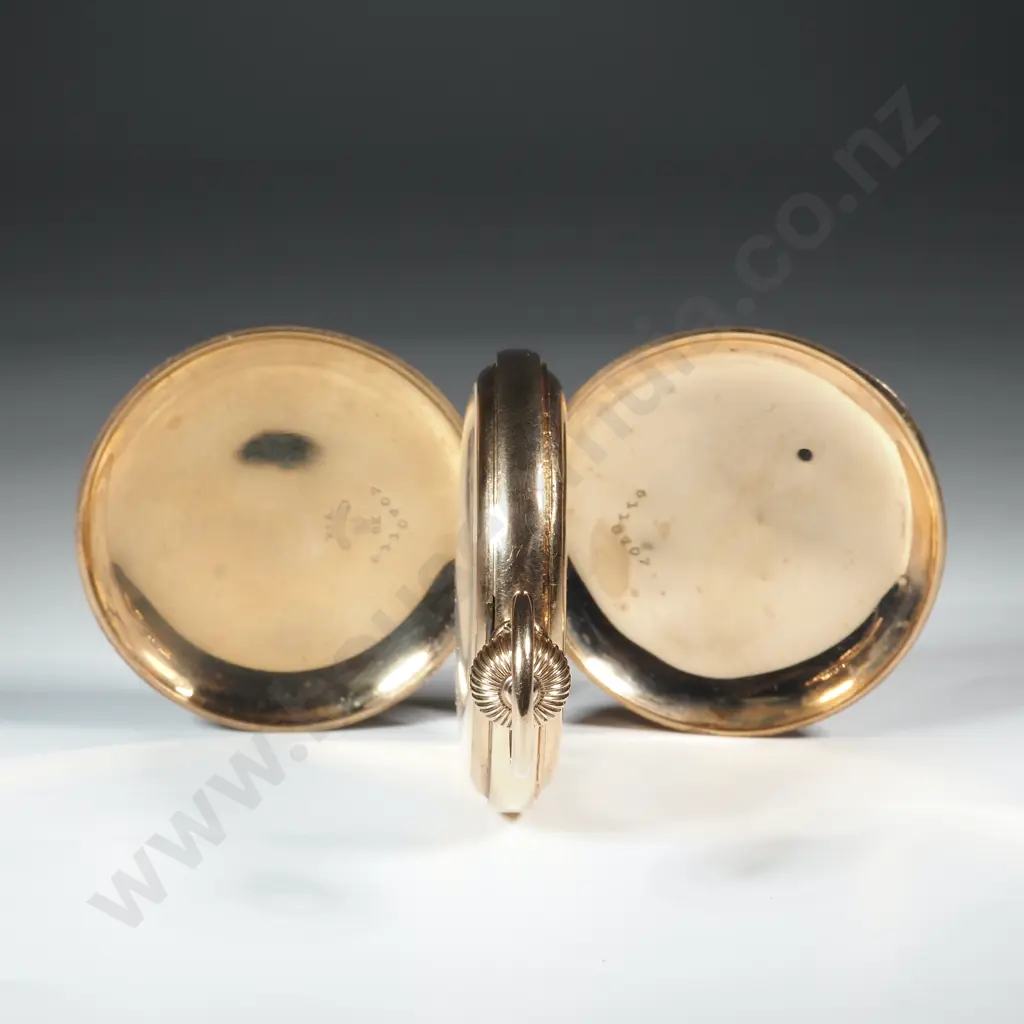 Elgin 9ct Gold Pocket Watch Image 1++