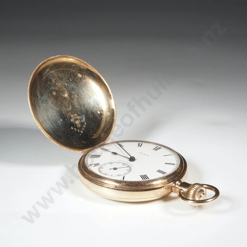 Elgin 9ct Gold Pocket Watch Image 1++