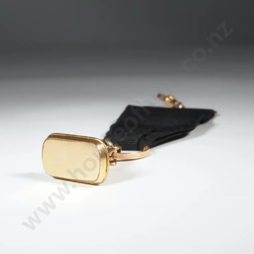 Orante Antique Ribbon Fob  in Rolled Gold - Unengraved Image 1++