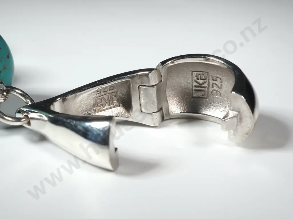 Sterling Silver Turquoise Beaded Necklace Valued at $1,100 Image 1++