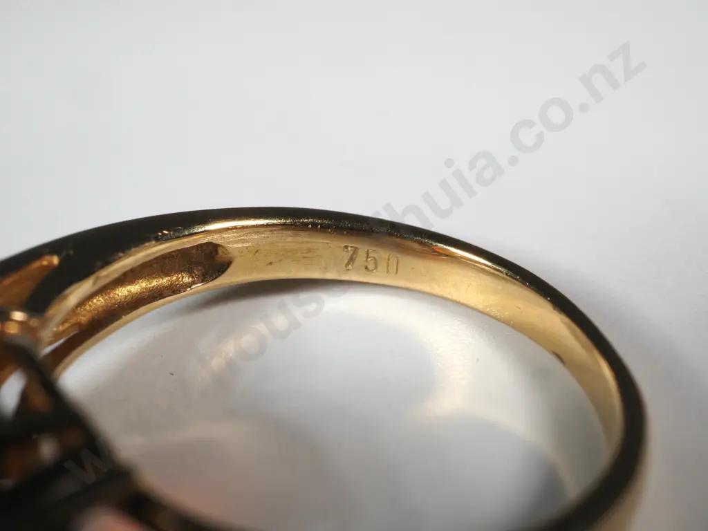 18ct Gold Opal & Diamond Dress Ring Valued at $3,050.00 Image 1++