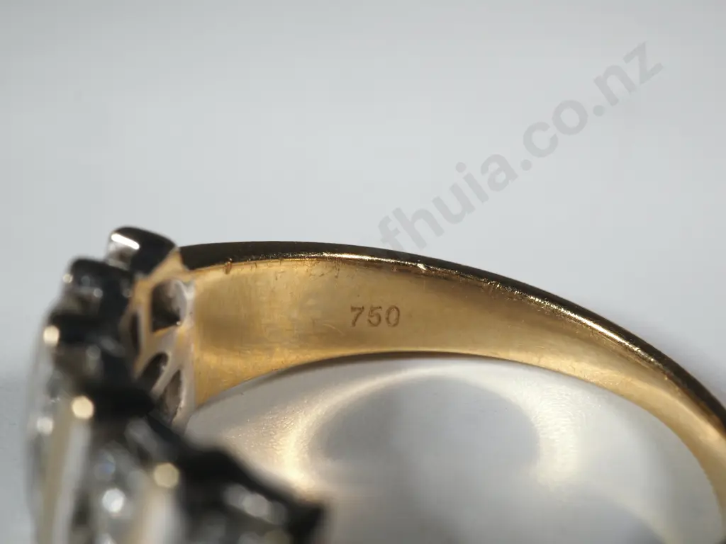 18ct Gold Channel Set Diamond Cluster Ring Valued at $6,250.00 Image 1++