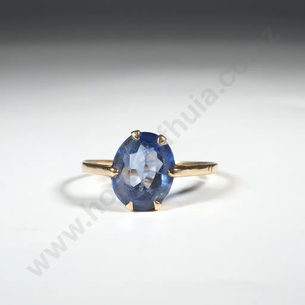 Antique 18ct Gold & Sapphire Ring Image 1++