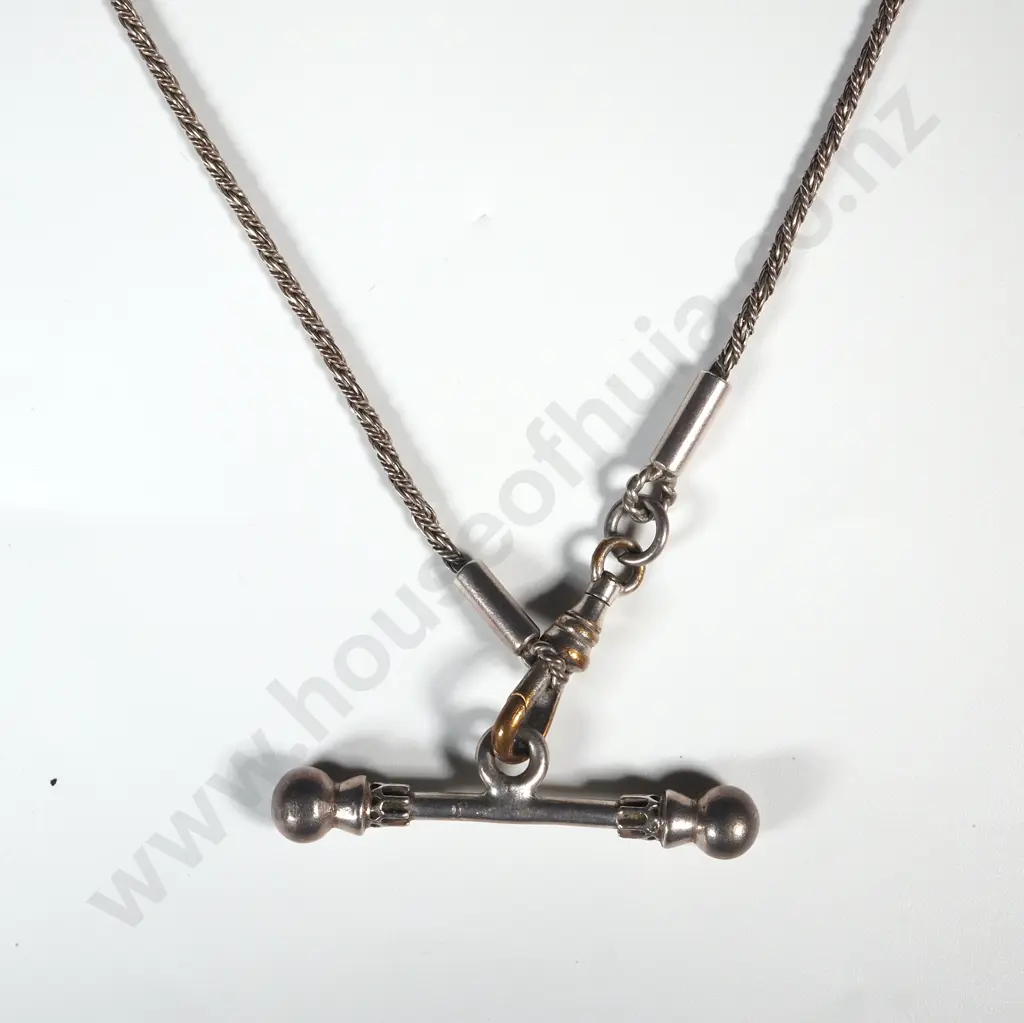 Sterling Silver T Bar Pendant Chain Image 1++