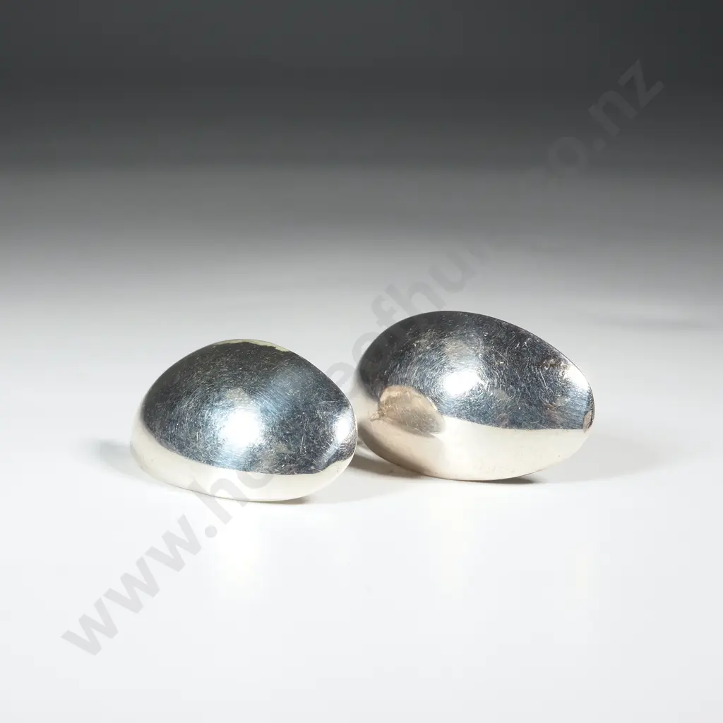 Sterling Silver Oval Earrings Image 1++