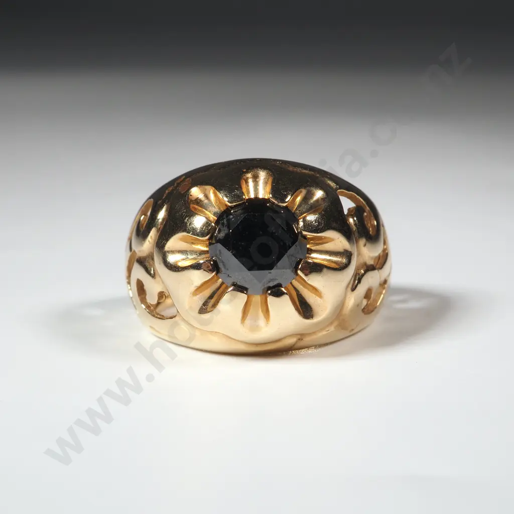 14ct Gold & Large Fancy Black Diamond Ring - 1.68 Carats Image 1++