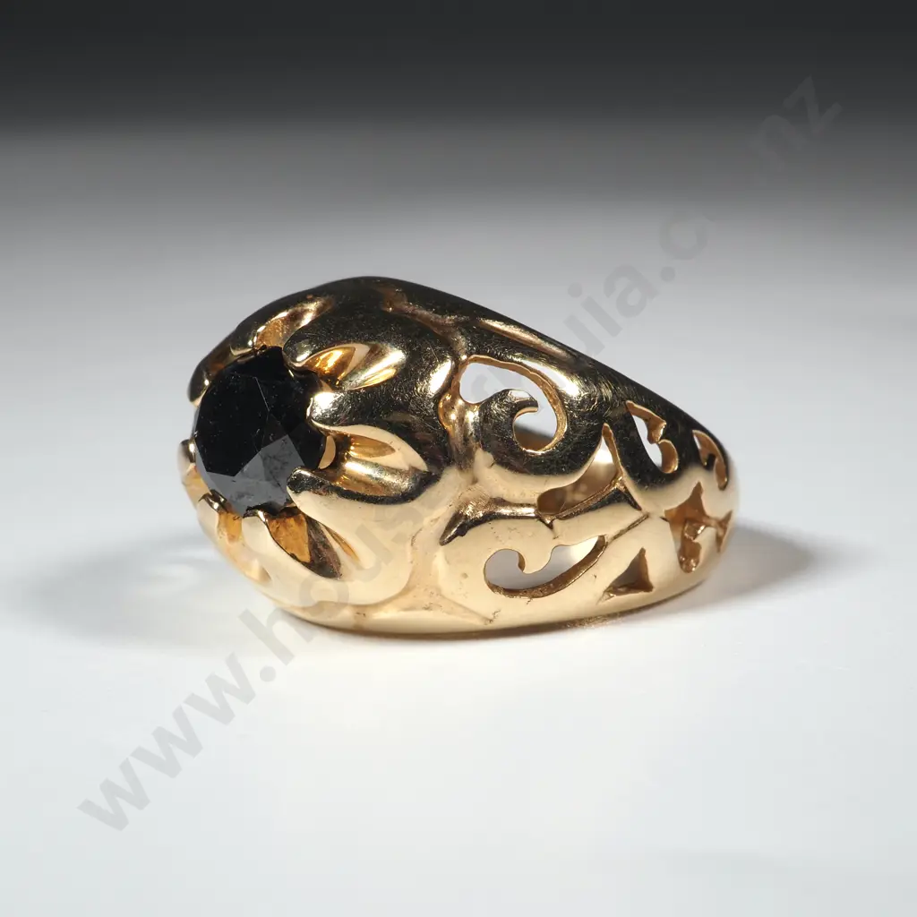 14ct Gold & Large Fancy Black Diamond Ring - 1.68 Carats Image 1++
