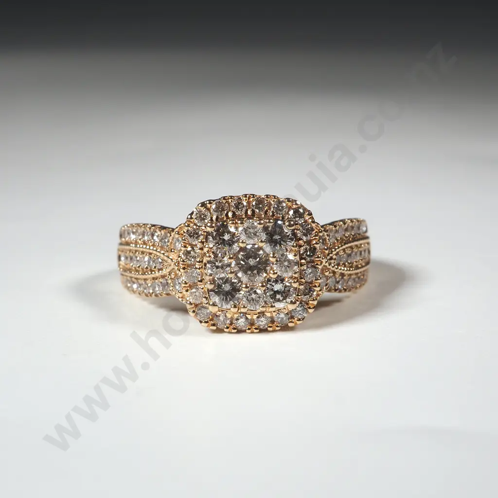 10ct Gold Diamond Ring w 1ct of Diamonds - Michael Hill Image 1++