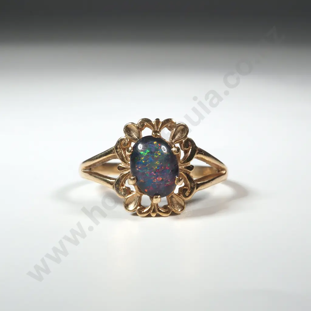 9ct Gold OPal Doublet Ring Image 1++