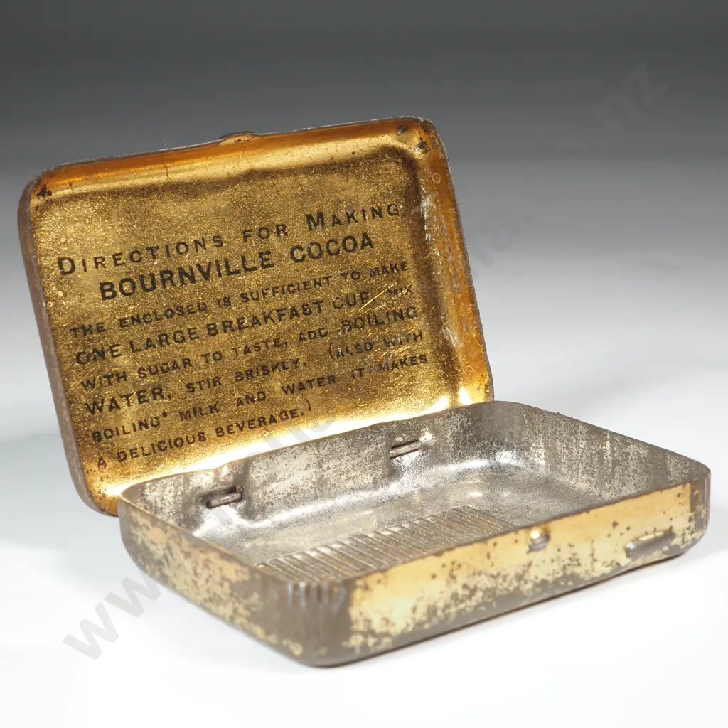 Vintage Tin Vesta Box in the Form of a Bournville Cocoa Tin. Image 1++