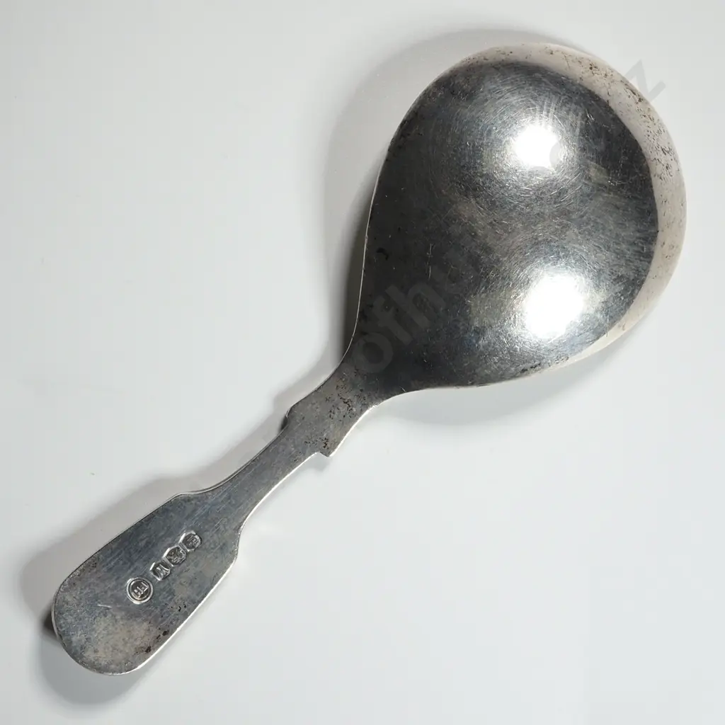 Sterling Silver Caddy Spoon with Engraved Handle Sheffield Image 1++