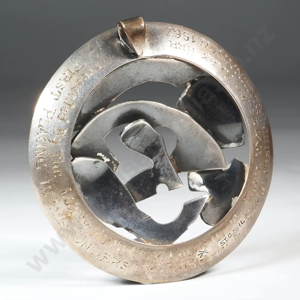 Sterling Silver Modernist Pendant.Inscribed  Image 1++