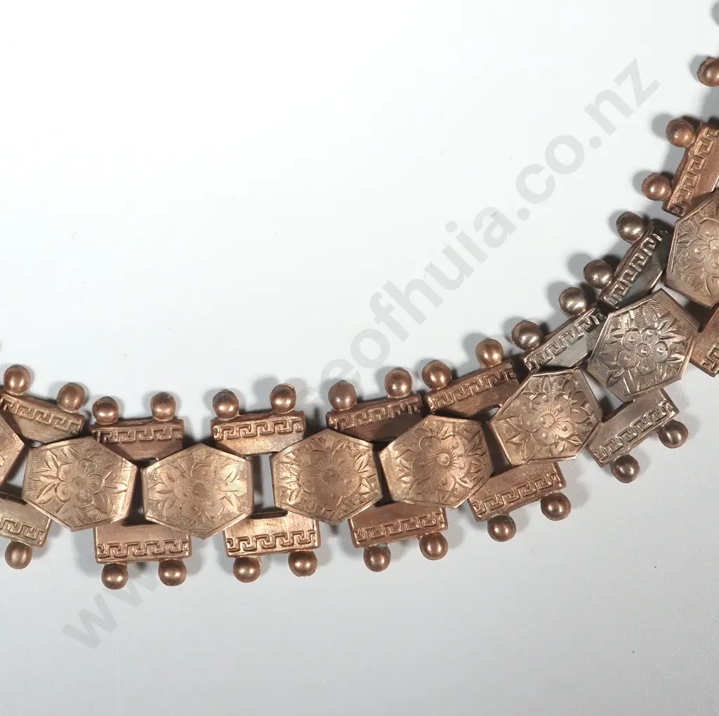 Victorian Ornate Copper Necklace Image 1++