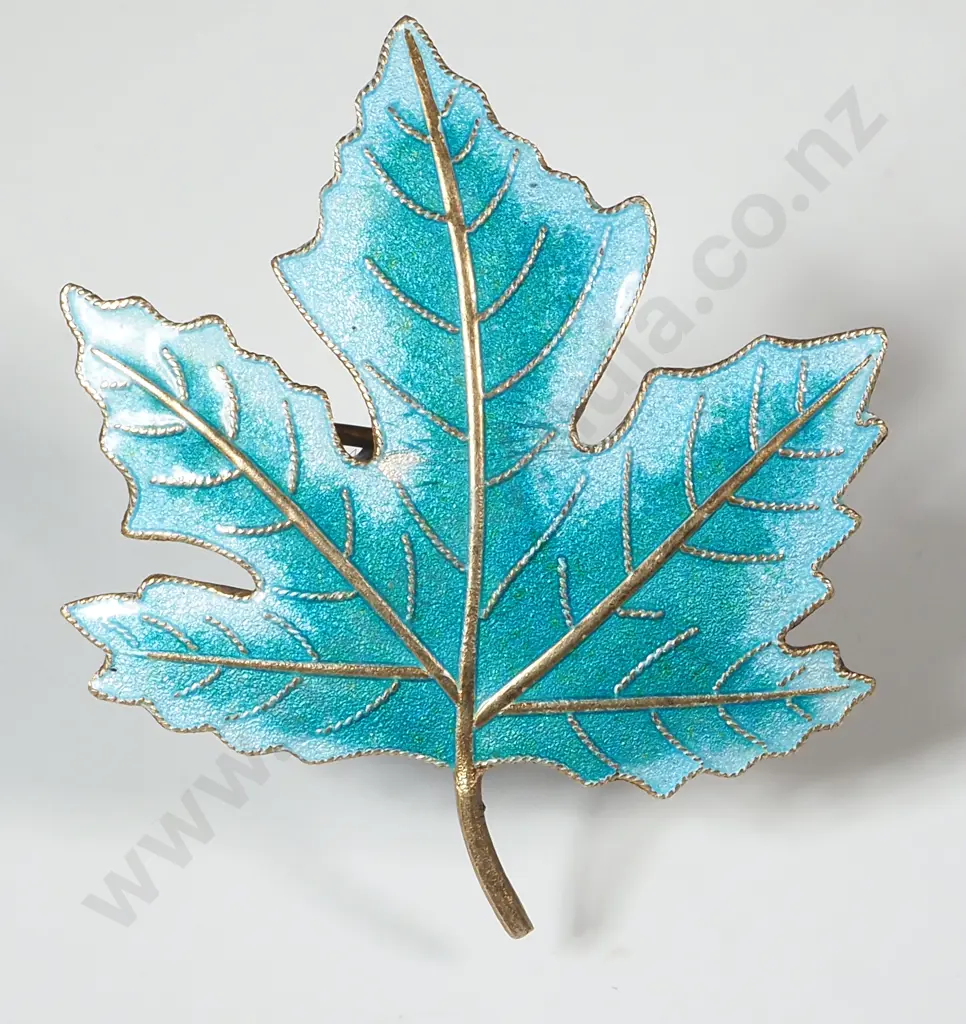 Sterling Silver & Enamel Brooch Image 1++