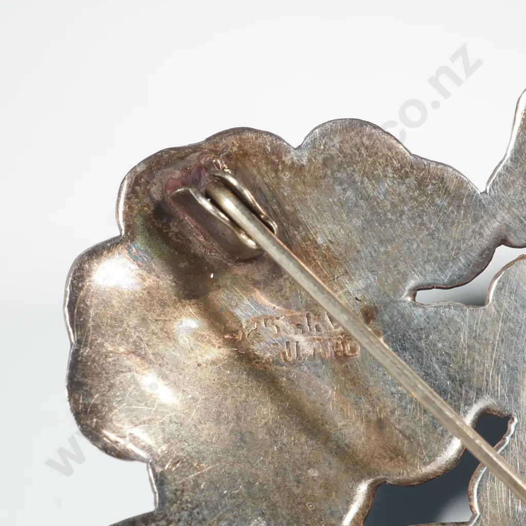 Sterling Silver & Enamel Brooch Image 1++