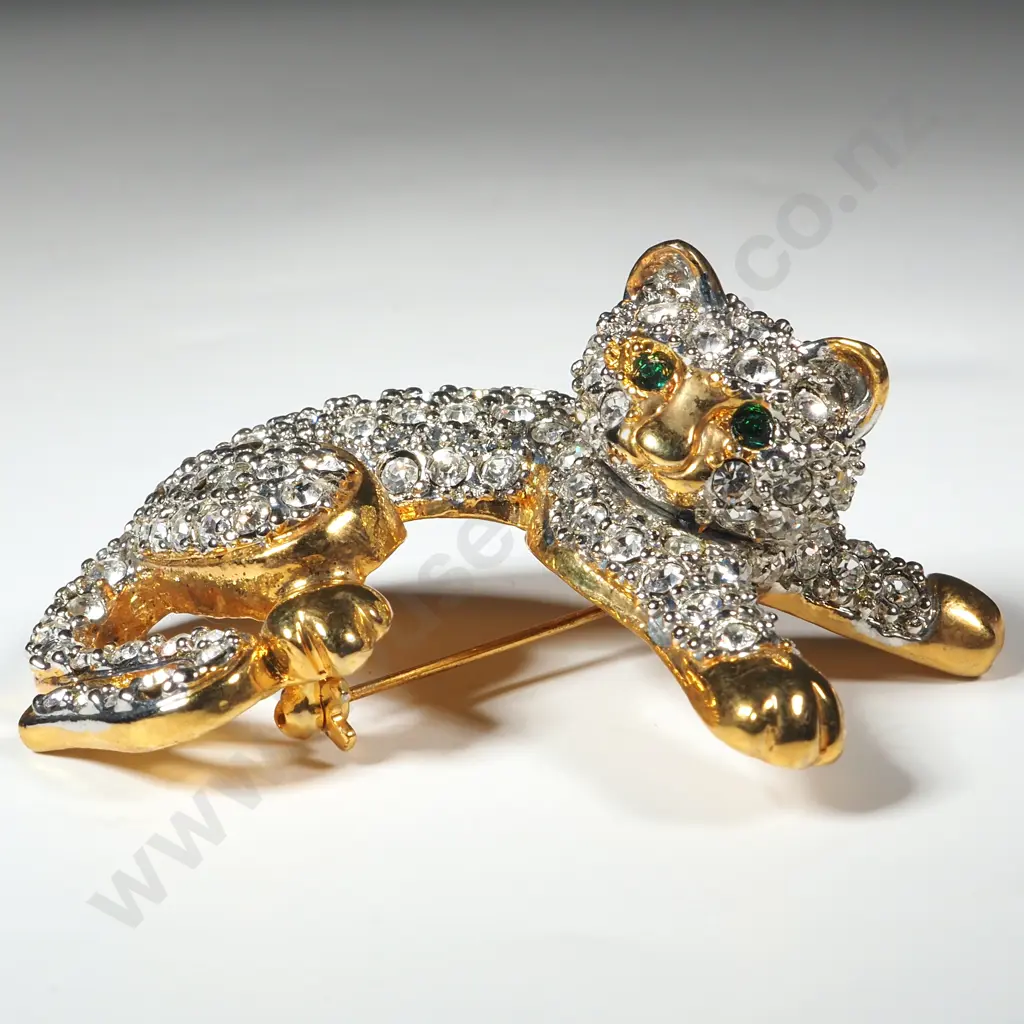 Cartier Style Brooch In The Form Of A Cat Image 1++