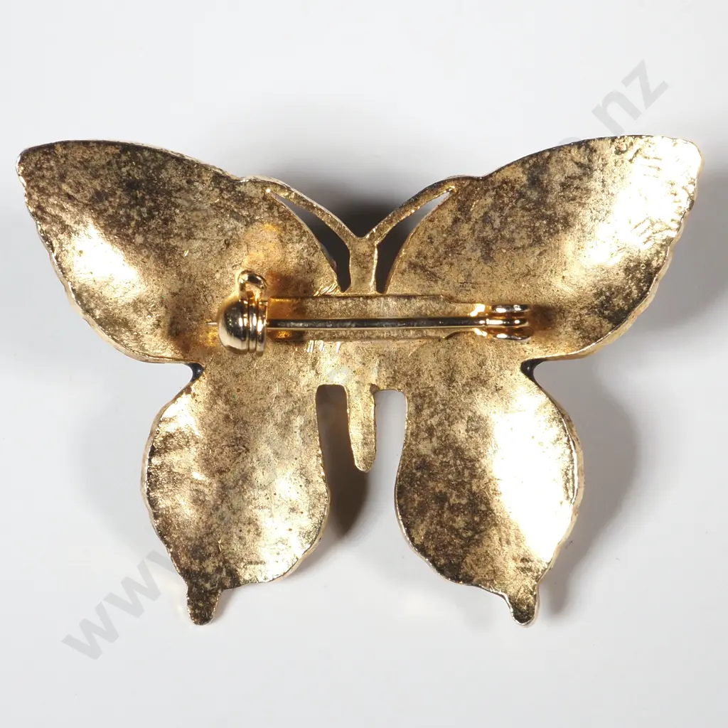 Vintage Cloisonne Enamel Butterfly Brooch  Image 1++